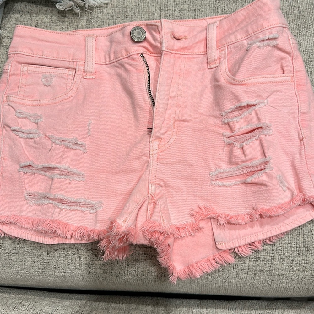 Pink American Eagle Shortie Shorts